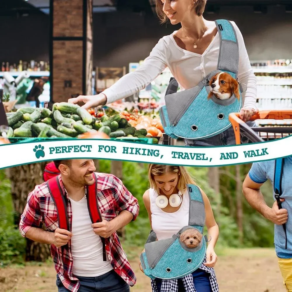 Dog Sling Carrier for Small Dogs, Puppy Carrier Sling Purse, Dog Bags For Travel